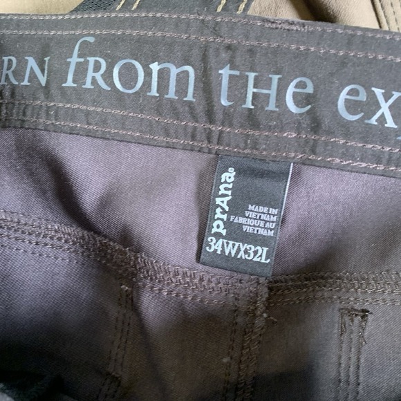 prAna Zion Pants Mens 34x32 Straight Hiking Stretch Nylon Cargo Belt Lot Of 2 - Picture 4 of 16